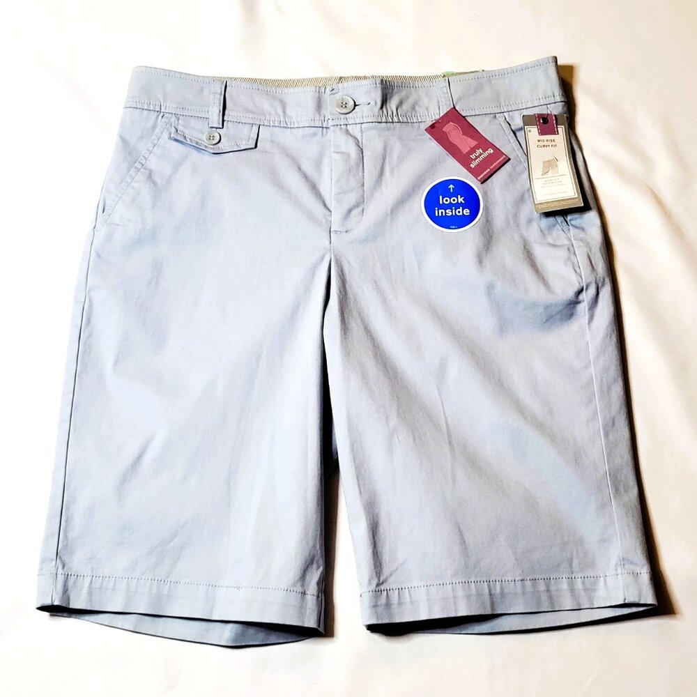 Dockers Womens 8 Bermuda Shorts Marley Mid-rise Curvy Fit Truly Slimming Panel